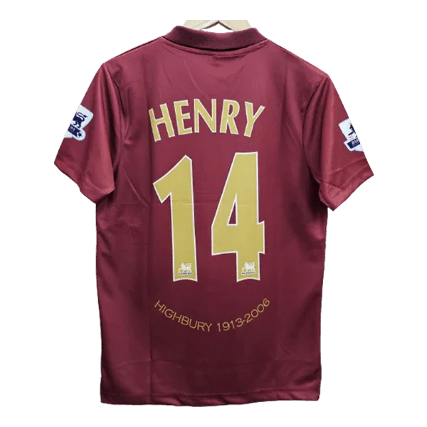 Arsenal Henry 2005-06 Embroidery Home Jersey  Retro Collection