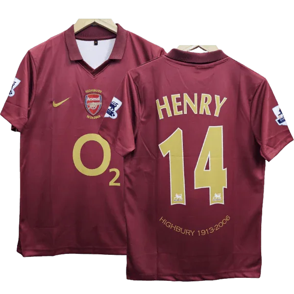 Arsenal Henry 2005-06 Embroidery Home Jersey  Retro Collection