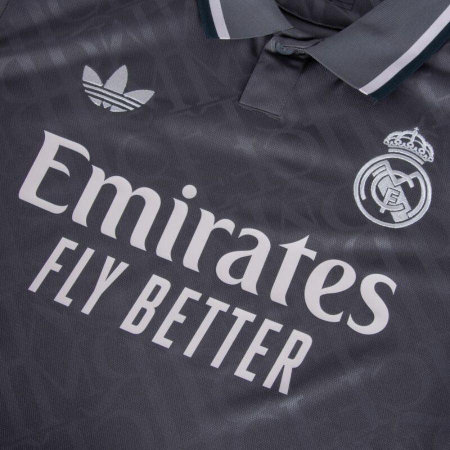 Real Madrid Third Fan Jersey 2024/25 Patches UCL UEFA Foundation (Official Printing)