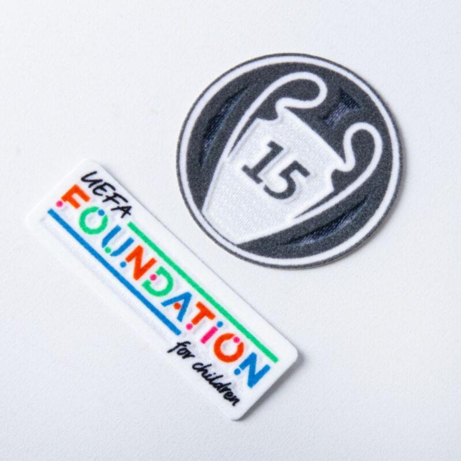 Real Madrid Bellingham 5 Home Fan Jersey Long Sleeve 2024/25 Patches UCL UEFA Foundation (Official Printing)