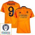 Real Madrid Mbappé 9 Away Fan Jersey 2024/25 Patches UCL UEFA Foundation (Official Printing)