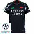 Arsenal Away Fan Jersey 2024/25 Patches UCL UEFA Foundation (Official Printing)