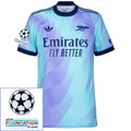 Arsenal Third Fan Jersey 2024/25 Patches UCL UEFA Foundation (Official Printing)