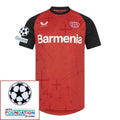 Bayer 04 Leverkusen Home Fan Jersey 2024/25 Patches UCL UEFA Foundation (Official Printing)