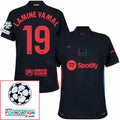 Barcelona Lamine Yamal 19 Away 2024/25 Patches UCL UEFA Foundation (Official Printing)