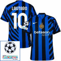 Inter Milan Lautaro 10 Home 2024/25 Patches UCL UEFA Foundation (Official Printing)