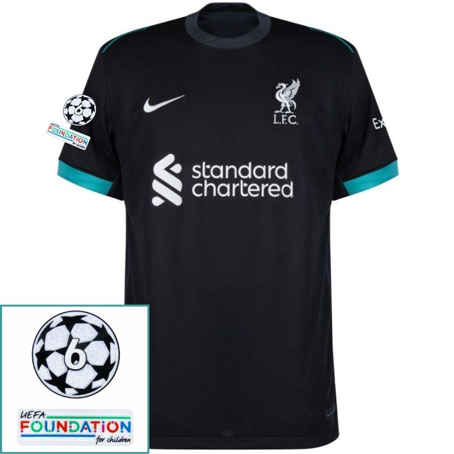Liverpool Away 2024/25 Patches UCL UEFA Foundation (Official Printing)