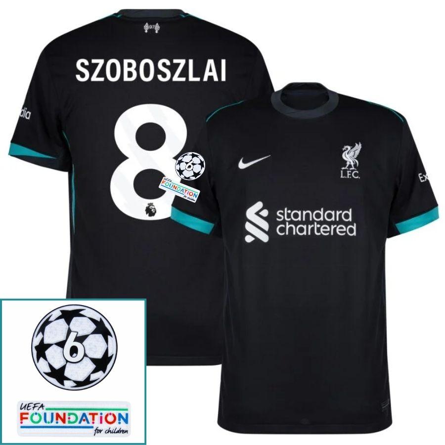 Liverpool Away 2024/25 Patches UCL UEFA Foundation (Official Printing)
