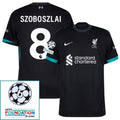 Liverpool Szoboszlai 8 Away 2024/25 Patches UCL UEFA Foundation (Official Printing)