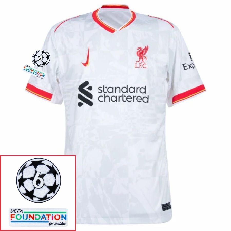 Liverpool Luis Díaz 7 Away 2024/25 Patches UCL UEFA Foundation (Official Printing)