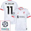 Liverpool Mohamed Salah 11 Away 2024/25 Patches UCL UEFA Foundation (Official Printing)
