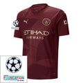 Manchester City Third 2024/25 Patches UCL UEFA Foundation (Official Printing)