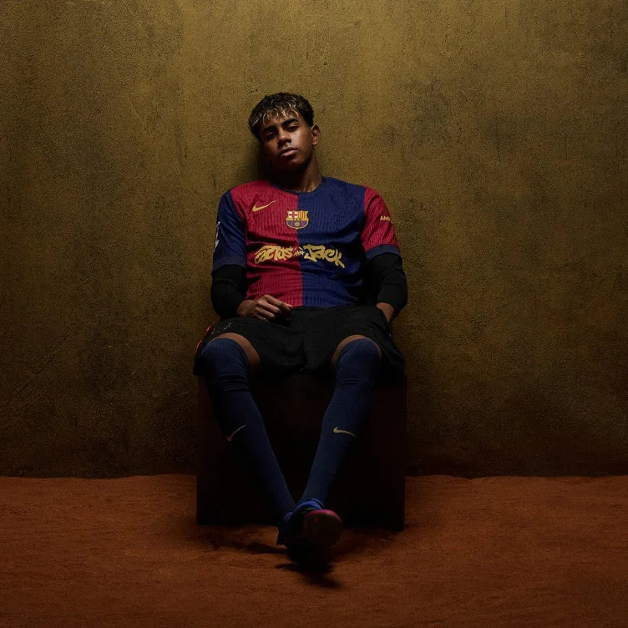 Barcelona Travis Scott Away Fan Jersey 2025/26 Spotify and FC Barcelona Collab With Travis Scott on a Special Cactus Jack