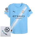 Manchester City Home Fan Jersey 2025/26 Patches UCL + 10th Anniversary UEFA.