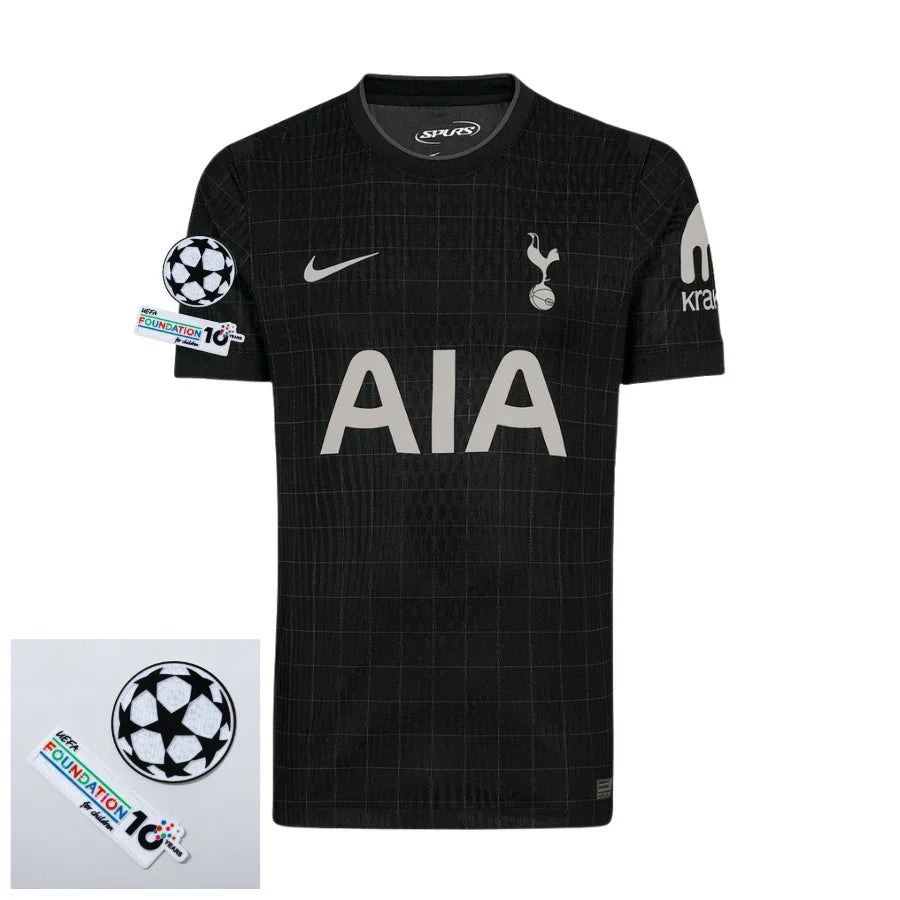 Tottenham Away Fan Jersey 2025/26 Patches UCL + 10th Anniversary UEFA.