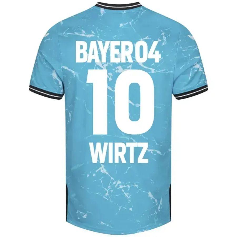 Bayer 04 Leverkusen Wirtz 10 Third Fan Jersey 2024/25 Patches UCL UEFA Foundation (Official Printing)