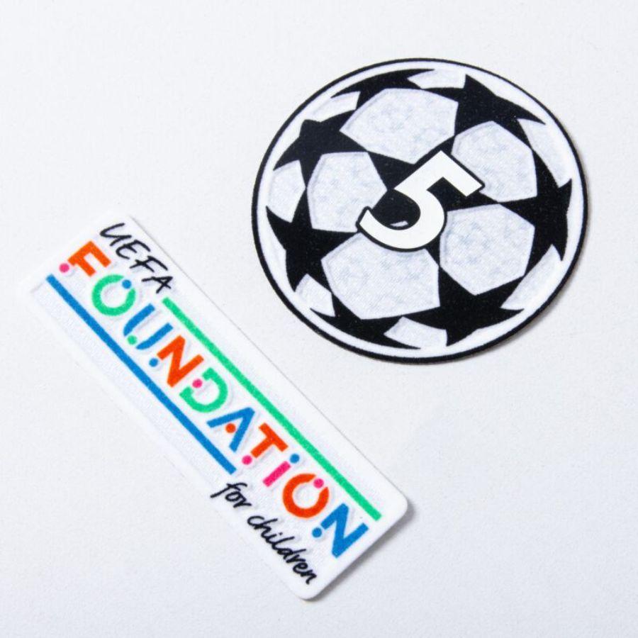 Barcelona Olmo 20 Home 2024/25 Patches UCL UEFA Foundation (Official Printing)