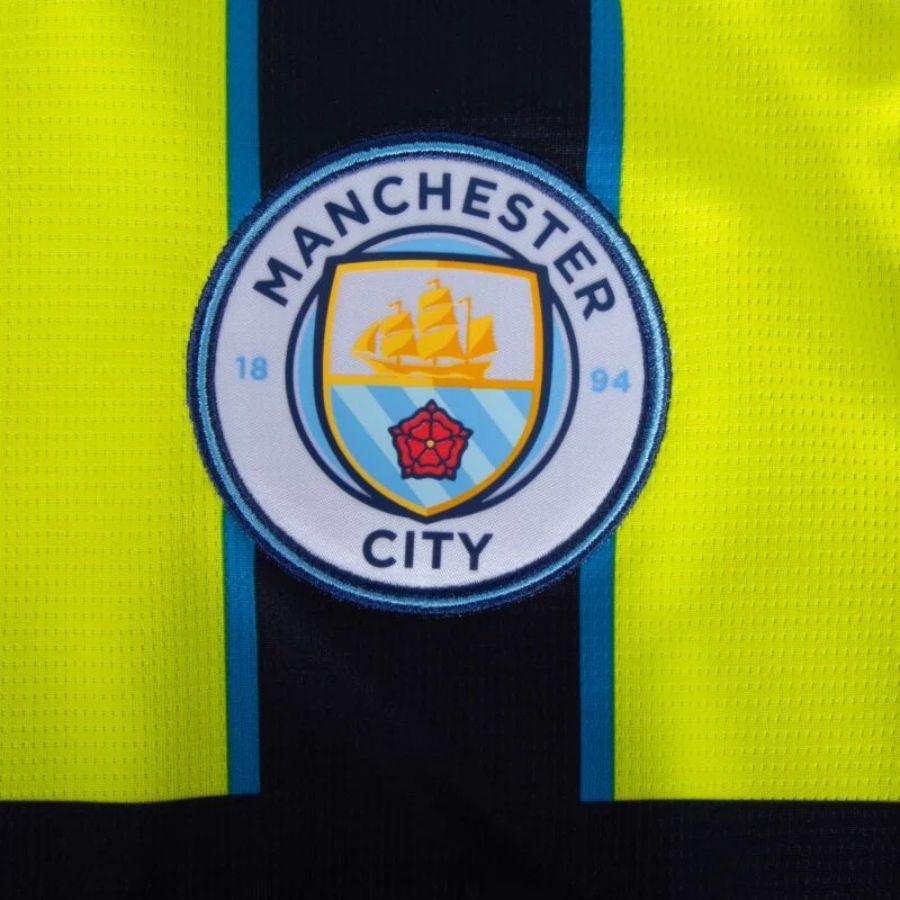 Manchester City Haaland 9 Away 2024/25 Patches UCL UEFA Foundation (Official Printing)
