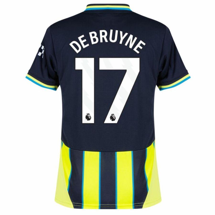 Manchester City De Bruyne 17 Away 2024/25 Patches UCL UEFA Foundation (Official Printing)