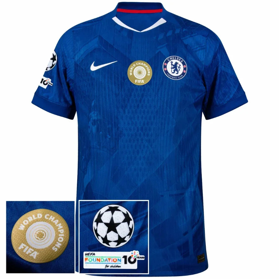 Chelsea Home Authentic Player 2025/26 - Patchs Club World Cup UCL UEFA (Official Printing)