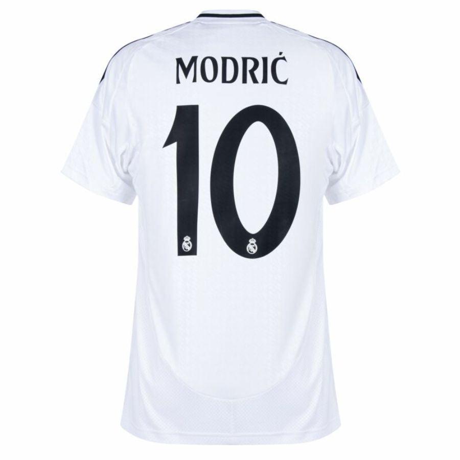 Real Madrid Modric 10 Home Fan Jersey 2024/25 Patches UCL UEFA Foundation (Official Printing)