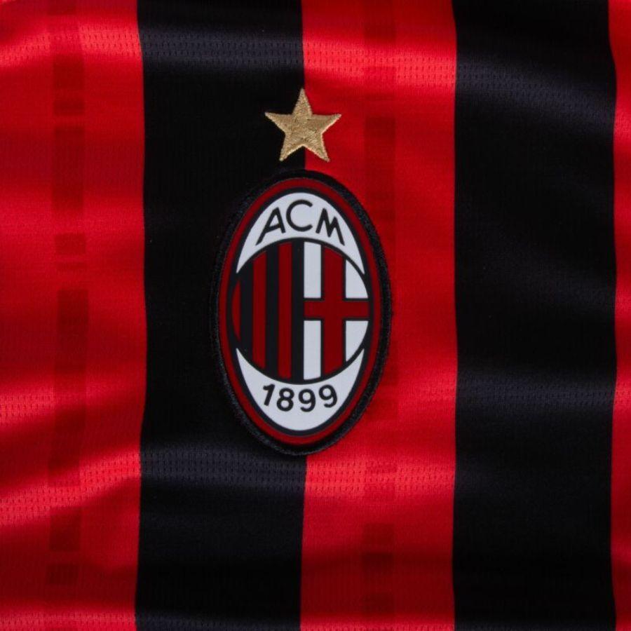 AC Milan Home Fan Jersey 2024/25 Patches UCL UEFA Foundation (Official Printing)