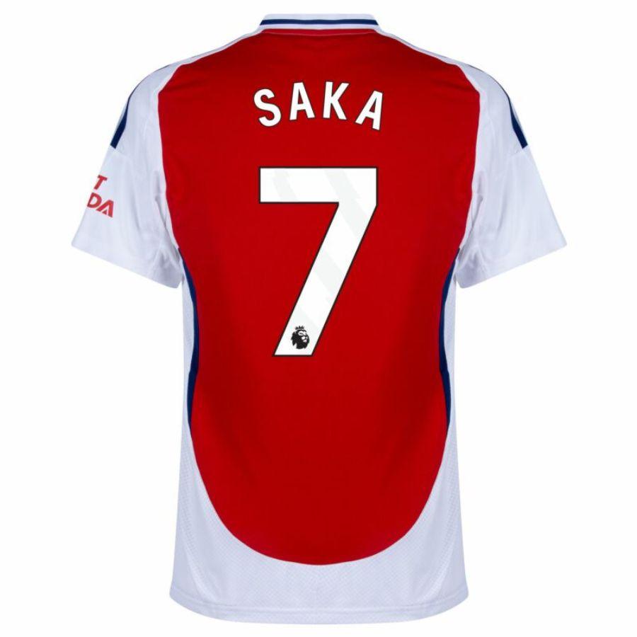 Arsenal Saka 7 Home Fan Jersey 2024/25 Patches UCL UEFA Foundation (Official Printing)